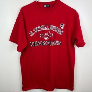 Cleveland Indians Tshirt 2007 Chief Wahoo Sz Lrg Tribe Time Red Gear For Sports